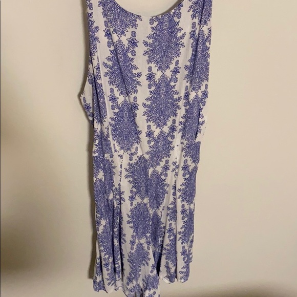 Blue & White Floral/Mandala Romper - Picture 1 of 2